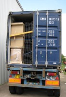 Container chargé, au départ pour le port de Gron